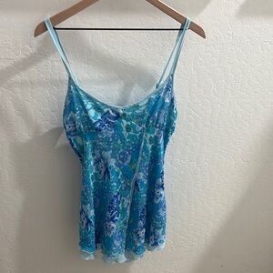 Gloria Vanderbilt Blue Sleeveless Fitted Camisole